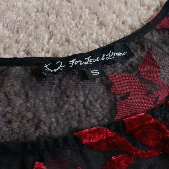SOLD: For Love & Lemons Red & Black Dress - Picture 5 of 5